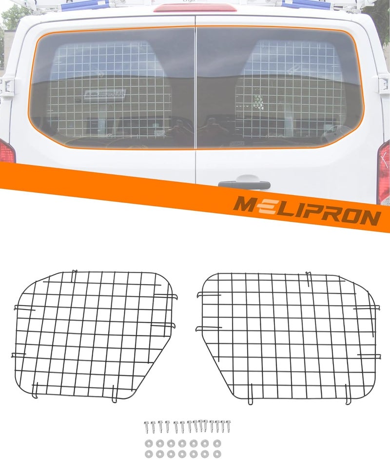 MELIPRON Window Security Screens Fit for Ford Transit Low Roof Cargo Van Rear Door Safety Screens 2PCS - Image 1